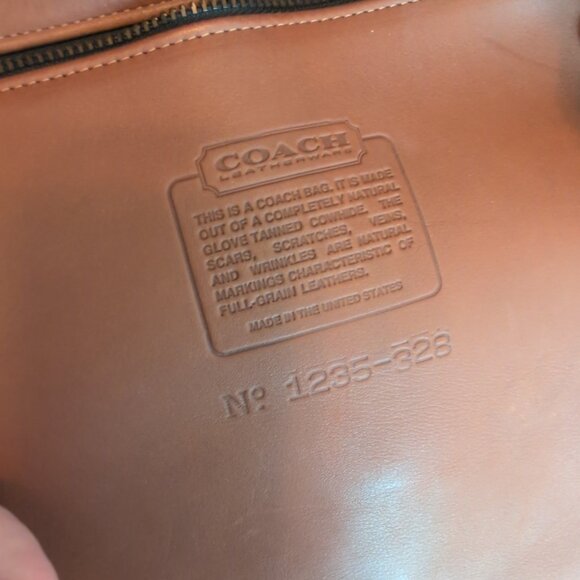 Coach Brown Leather Drawstring Bucket Bag with Over Shoulder Strap Vintage NWOT - Picture 8 of 11